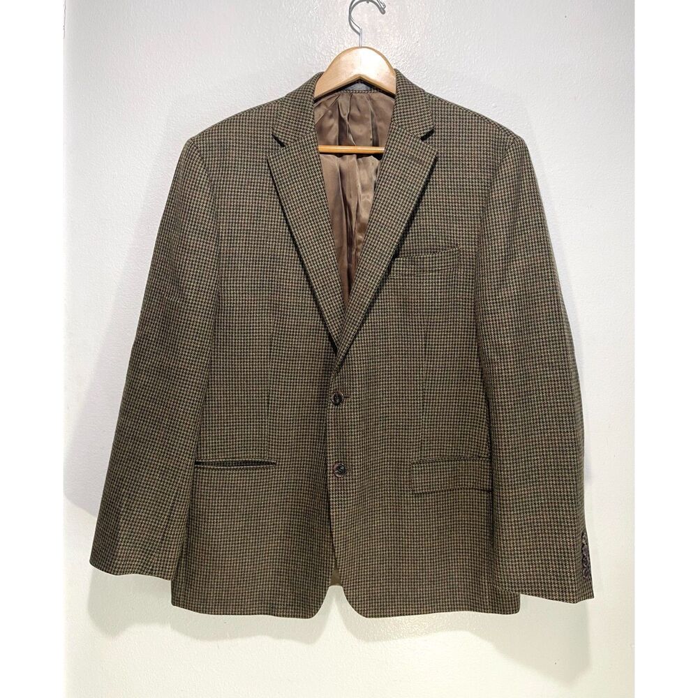 Lauren Ralph lauren wool blazer sportcoat tombstone brown dark accademia men 44R